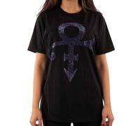 Prince T Shirt Purple Diamante Symbol Logo Nue offiziell Unisex Schwarz L