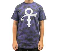 Prince T Shirt Weiß Symbol Logo Nue offiziell Unisex Dip Dye Schwarz XL