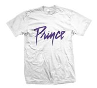 Prince Unisex-Erwachsene Purple Logo T-Shirt, weiß, Medium