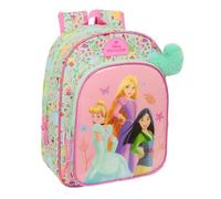 Princesas Disney Bloom Kinderrucksack, anpassbar an den Wagen, einfache Reinigung, ideal für Kinder verschiedener Altersgruppen, bequem und vielseitig, Qualität und Widerstandsfähigkeit, 26 x 11 x 34
