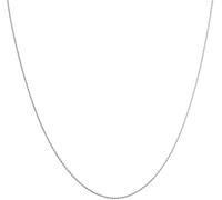 PRINS JEWELS 14 Karat 585 Gold Feine Rund Ankerkette Breite 0.8 mm Weißgold Kette - Länge wählbar (60)