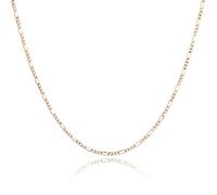 PRINS JEWELS 14 Karat 585 Gold Italienisch Flach Figaro Kette Unisex - Breite 2.2 mm - Länge wählbar (50)