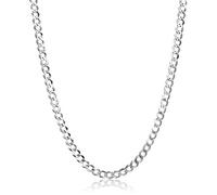 PRINS JEWELS 14 Karat / 585 Gold Panzerkette Weißgold Unisex Kette - Breite 5.50 mm - Länge wählbar (45)