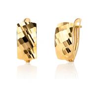 PRINS JEWELS 9 Karat 375 Gold Ohrringe Creolen Gelbgold Glänzend - EP01