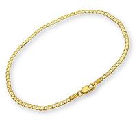 PRINS JEWELS Panzerarmband 14 Karat / 585 Gold Armband Panzerkette Gelbgold Breite 3 mm (21)
