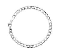 PRINS JEWELS Panzerarmband 14 Karat 585 Gold Armband Weißgold Breite 5.50 mm - Unisex (19)
