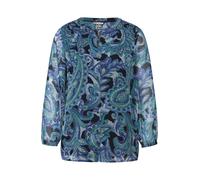 Print Chiffonbluse Türkis 34