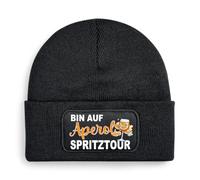 Print Deluxe Aperol Spritz Tour Mütze, Strickmütze, Wintermütze, Beanie, Wollmütze, Kappe | Unisex Soft Touch warm | One Size, Einheitsgröße dehnbar