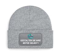 Print Deluxe Mütze mit eigenem Design selber gestakten, Strickmütze, Wintermütze, Beanie, Wollmütze, Kappe | Unisex Soft Touch warm |Einheitsgröße dehnbar