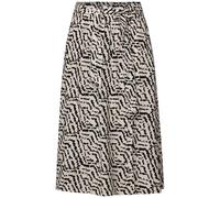 Midirock STREET ONE, Damen, Gr. 40, moonstone sand, Web, Obermaterial: 100% Viskose, casual, figurumspielend kniebedeckend, Röcke, in Wickel-Optik und mit grafischem Muster (19442161-40) moonstone san
