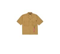 Print-Shirt ALPHA INDUSTRIES "Aloha Safari Shirt", Herren, Gr. XL, grün (khaki), Obermaterial: 80% Baumwolle, 20% Viskose, Shirts (29736103-XL) khaki