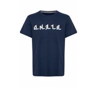 Print-Shirt BLEND "Print-Shirt BHTee", Herren, Gr. M, blau (marineblaus), Obermaterial: 100% Baumwolle CO., Shirts (41843720-M) marineblaus