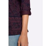 Print-Shirt burgund-marine-bedruckt 34