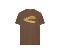 Print-Shirt CAMEL ACTIVE, Damen, Gr. XL, mud braun, Jersey, Obermaterial: 100% Baumwolle, bedruckt, normal hüftbedeckend, Rundhals, Shirts, mit Logo-Print (39309123-XL) mud braun
