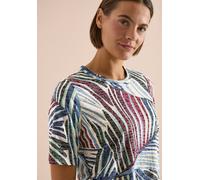 Damen T-Shirt im Ausbrenner-Look mit Print