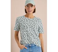 Print-Shirt CECIL, Damen, Gr. S (38), weiß (vanilleweiß), Web, 100% Baumwolle, bedruckt, comfort fit normal, Rundhals, abgesteppt, Shirts, aus reiner Baumwolle, Topseller (14927542-S) vanilleweiß
