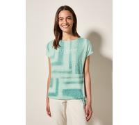 Cecil Damen Shirt in Ausbrenner-Optik in Grün, Gr: XL