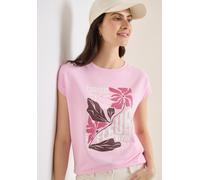 Print-Shirt CECIL, Damen, Gr. XL (44), light blush rose, Web, 48% Baumwolle, 48% Modal, 4% Elasthan, bedruckt, comfort fit normal, U-Boot-Ausschnitt, abgesteppt, Shirts, mit U-Boot-Ausschnitt, Topsell