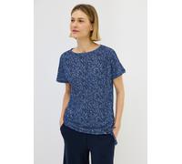 Print-Shirt CECIL, Damen, Gr. XXL (46), blau (urban navy blau), Web, 50% Baumwolle, 50% Modal, bedruckt, normal normal, U-Boot-Ausschnitt, abgesteppt, Shirts, aus Baumwolle mit Stretchante (65161753-X