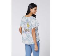 Print-Shirt CHIEMSEE, Damen, Gr. L (40), weiß, light blau, 100% Baumwolle, Rundhals, Shirts Print-Shirt (18998220-L)