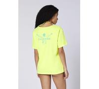 Print-Shirt CHIEMSEE, Damen, Gr. S (36), sharp grün, 100% Baumwolle, tiefer V-Ausschnitt, Shirts (11377334-S) sharp grün