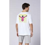 Print-Shirt CHIEMSEE, Herren, Gr. M (48/50), weiß (hellweiß), 100% Baumwolle, Rundhals, Shirts (68545318-M) hellweiß