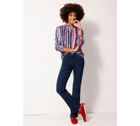 Print-Shirt CLASSIC BASICS "Druck-Shirt", Damen, Gr. 42, bunt (marine, erdbeere, bedruckt), 100% Baumwolle, gemustert, mehrfarbig, Rundhals, Shirts (56980238-42) marine, erdbeere, bedruckt