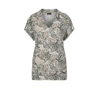 Print-Shirt GOLDNER "Blusenshirt mit Paisley-Muster", Damen, Gr. 48, beige (stein, gemustert), Obermaterial: 95% Viskose CV. 5% Elasthan EL., gerade, Shirts, strechbequemer Viskosejersey (75910441-48)