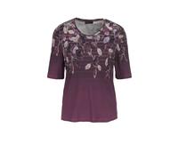 Print-Shirt GOLDNER "Druckshirt in kraftvollen Farben", Damen, Gr. 40, lila (beere, gemustert), Obermaterial: 95% Viskose CV. 5% Elasthan EL., Tubular, Shirts, Exklusives Muster, in unserem Atelier en