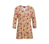 Print-Shirt GOLDNER "Figurschmeichelndes Drucktunika-Shirt", Damen, Gr. 40, bunt (bunt, geblümt), Obermaterial: 95% Viskose CV. 5% Elasthan EL., normal, V-Ausschnitt, Sonstiges, Shirts, Ohne (84845017