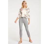 Print-Shirt HEINE "Druck-Shirt", Damen, Gr. 44, rosa (softrose), 48% Baumwolle, 48% Modal, 4% Elasthan, geblümt, gemustert, Rundhals, Shirts (46606345-44) softrose