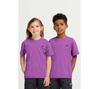 Print-Shirt JACK WOLFSKIN "PRINT T K", Jungen, Gr. 116, hike, foxglove, Obermaterial: 100% BAUMWOLLE, Shirts (70078645-116) hike, foxglove