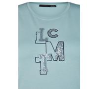 Print-Shirt LECOMTE "LeComte T-Shirt mit funkelndem Logo-Print", Damen, Gr. 42, grün (mintgrün), 48%Baumwolle 48%Modal 4%Elastan, unifarben, tailliert, Shirts (85595002-42) mintgrün