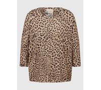 Print-Shirt LECOMTE "T-Shirt", Damen, Gr. 40, braun, 40%Viskose 26%Polyamid 24%Polyester 10%Metallic Garn, gerade, Shirts (92745062-40) braun