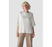 Print-Shirt LECOMTE "T-Shirt", Damen, Gr. 46, beige, 48%Baumwolle, 48%Modal, 4%Elastan, unifarben, weit, Shirts (83204046-46) beige