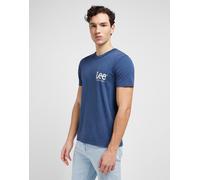 Print-Shirt LEE "TEE", Herren, Gr. S, blau (drama blau), Jersey, Obermaterial: 100% Baumwolle, bedruckt, unifarben, regular fit normal, Rundhals, Shirts Print-Shirt, aus reiner Baumwolle (57176163-S)
