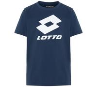 Print-Shirt LOTTO, Mädchen, Gr. 146/152, blau (marineblaus), 100% Baumwolle, unifarben, normal, Rundhals, gerader Abschluss, Shirts, - mit angesagtem Crewneck (63383015-146) marineblaus
