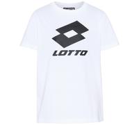 Print-Shirt LOTTO, Mädchen, Gr. 158/164, weiß (hellweiß), 100% Baumwolle, unifarben, normal, Rundhals, gerader Abschluss, Shirts, - mit angesagtem Crewneck (64711166-158) hellweiß