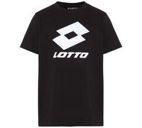 Print-Shirt LOTTO, Mädchen, Gr. 170/176, schwarz (caviar), 100% Cotton, unifarben, normal, Rundhals, gerader Abschluss, Shirts, - mit angesagtem Crewneck (96309965-170) caviar