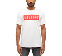 Kurzarmshirt MUSTANG "Herren Style Austin", Herren, Gr. 6XL, weiß (sanftes weiß), Jersey, 100% Baumwolle, Rundhals, Shirts (66720559-6XL) sanftes weiß