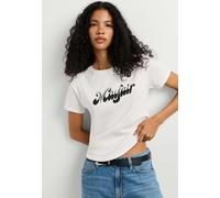 Print-Shirt PEPE JEANS "print t-shirt BAO", Damen, Gr. S, weiß (mousse weiß), 100% Baumwolle, Shirts (15020139-S) mousse weiß