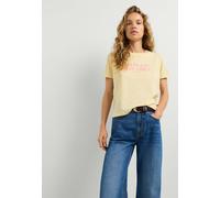 Print-Shirt PEPE JEANS "print t-shirt CLEO", Damen, Gr. M, gelb (vanilla beige), 100% Baumwolle, Shirts (38289852-M) vanilla beige