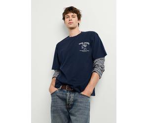 Print-Shirt PEPE JEANS "print t-shirt COFFEET TEE", Herren, Gr. XL, blau (dulwich blau), 100% Baumwolle, Shirts (93132135-XL) dulwich blau