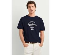 Print-Shirt PEPE JEANS "print t-shirt JIMMY TEE", Herren, Gr. XL, blau (deep sea blau), 100% Baumwolle, Shirts (60405746-XL) deep sea blau