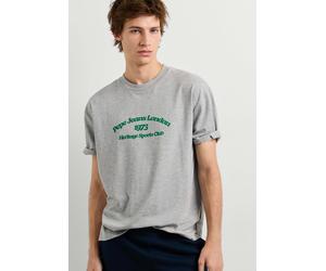 Print-Shirt PEPE JEANS "print t-shirt PJL73 TEE GRAPH ACT", Herren, Gr. M, grau (marl grau), 93% Baumwolle, 7% Elasthan, Shirts (60855741-M) marl grau
