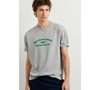 Print-Shirt PEPE JEANS "print t-shirt PJL73 TEE GRAPH ACT", Herren, Gr. XL, grau (marl grau), 93% Baumwolle, 7% Elasthan, Shirts (60855741-XL) marl grau