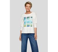 Print-Shirt RABE "T-Shirt", Damen, Gr. 36, beige, 95%Viskose, 5%Elastan, unifarben, gerade, Shirts (55234403-36) beige