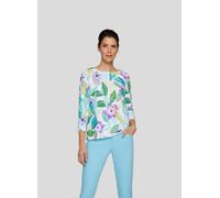 Print-Shirt RABE "T-Shirt", Damen, Gr. 38, grün, 76%Baumwolle 16%Polyester 8%Elastan, gerade, Shirts (61560644-38) grün