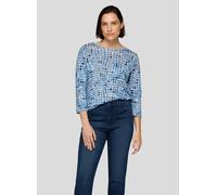 Print-Shirt RABE "T-Shirt", Damen, Gr. 40, blau (hellblau), 50%Baumwolle, 50%Viskose, gerade, Shirts (69190211-40) hellblau