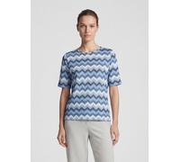 Print-Shirt RABE "T-Shirt", Damen, Gr. 40, dunkelblau, 50%Baumwolle, 50%Viskose, gemustert, tailliert, Shirts (74290817-40) dunkelblau